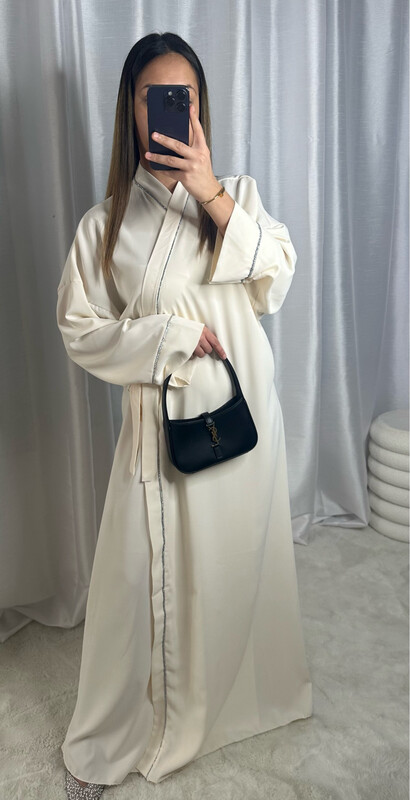 ABAYA DINA BLANC CASSÉ