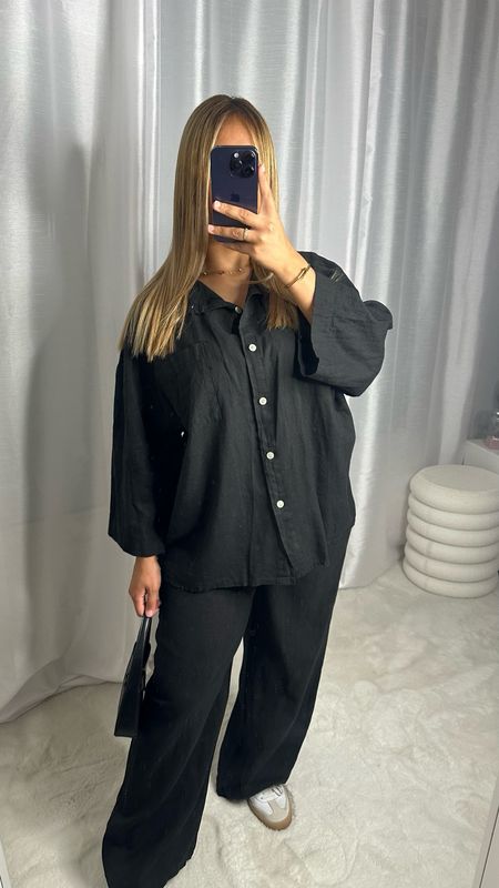 ENSEMBLE EN LIN NOIR