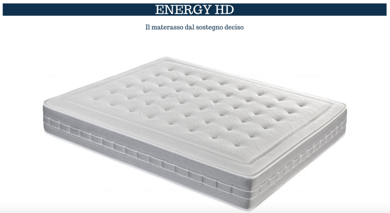 ENERGY HD EXTRA FIRM - NOCTE MATERASSO MOLLE ORTOPEDICHE RIGIDO SINGOLO