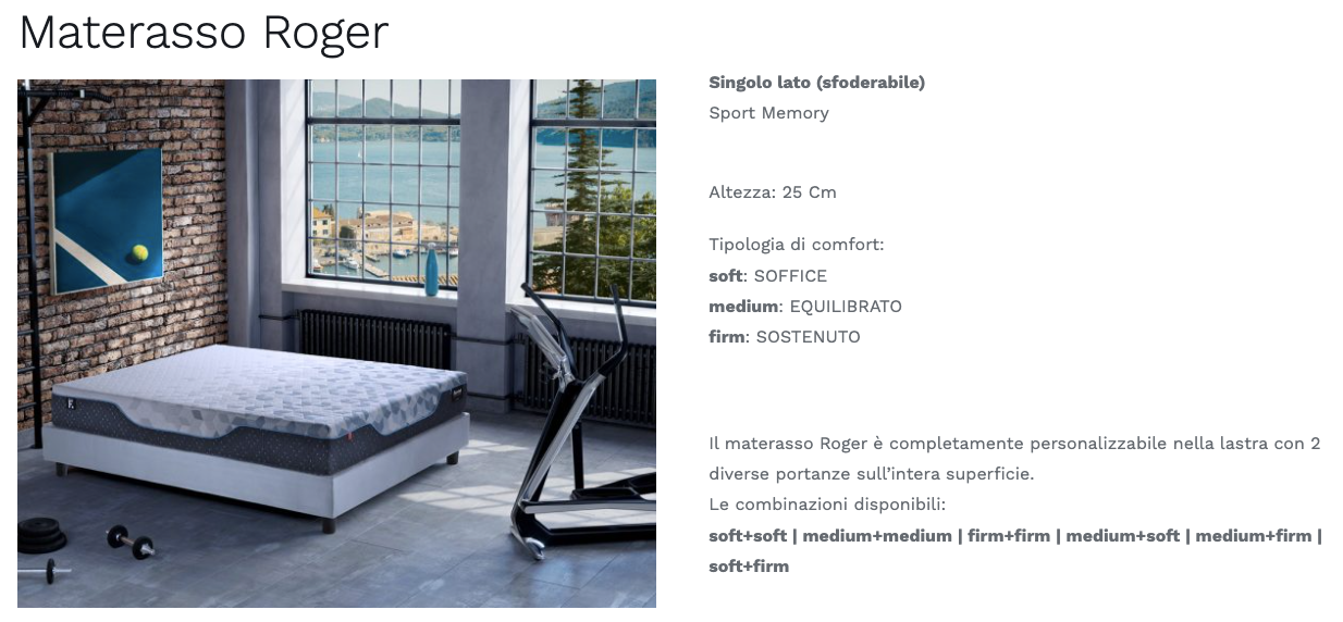 ROGER MEDIO - FORMABED MATERASSO MEMORY MEDIO SINGOLO