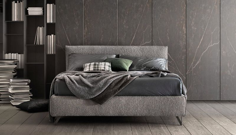 Letto SAMOA GOOD COMPATTO, tessuto, contenitore per materasso 160x190
