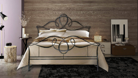 LETTO PAMALETTI CAPODIMONTE, ferro battuto senza pediera per materasso 160x190