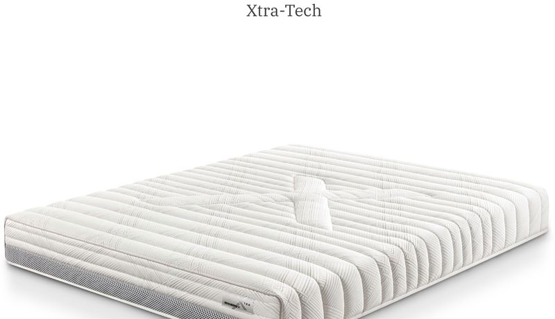 XTRA-TECH Solid White Ennerev - Materasso matrimoniale molle insacchettate e memory
