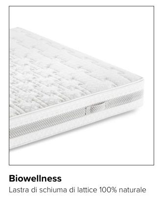 Biowelness Ennerev - Materasso singolo 100% lattice medio