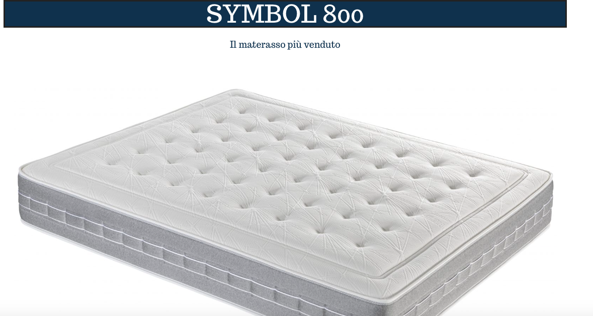 SYMBOL 800 TENCEL SETA- NOCTE MATERASSO MOLLE INSACHETTATE E MEMORY RIGIDO MATRIMONIALE ESPOSIZIONE 2026 SYMBOL 800 TENCEL SETA- NOCTE MATERASSO MOLLE INSACHETTATE E MEMORY RIGIDO MATRIMONIALE ESPOSIZIONE 2026