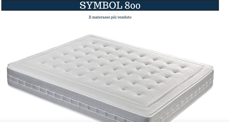 SYMBOL 800 TENCEL SETA- NOCTE MATERASSO MOLLE INSACHETTATE E MEMORY RIGIDO MATRIMONIALE ESPOSIZIONE 2026