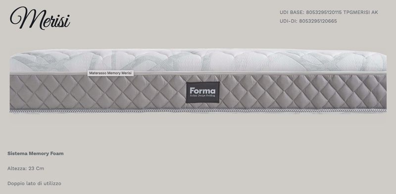 MERISI - FORMABED MATERASSO SINGOLO DA ESPOSIZIONE IN MEMORY EQUILIBRATO MERISI - FORMABED MATERASSO SINGOLO DA ESPOSIZIONE IN MEMORY EQUILIBRATO
