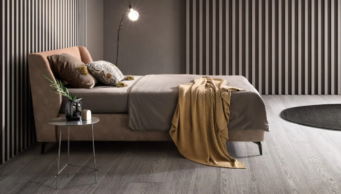 Letto Samoa HUG tessuto, contenitore, per materasso 160x200
