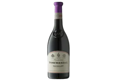 Garrafa de vinho Boschendal 1685 Merlot 2018, vinho tinto sul-africano de alta qualidade.