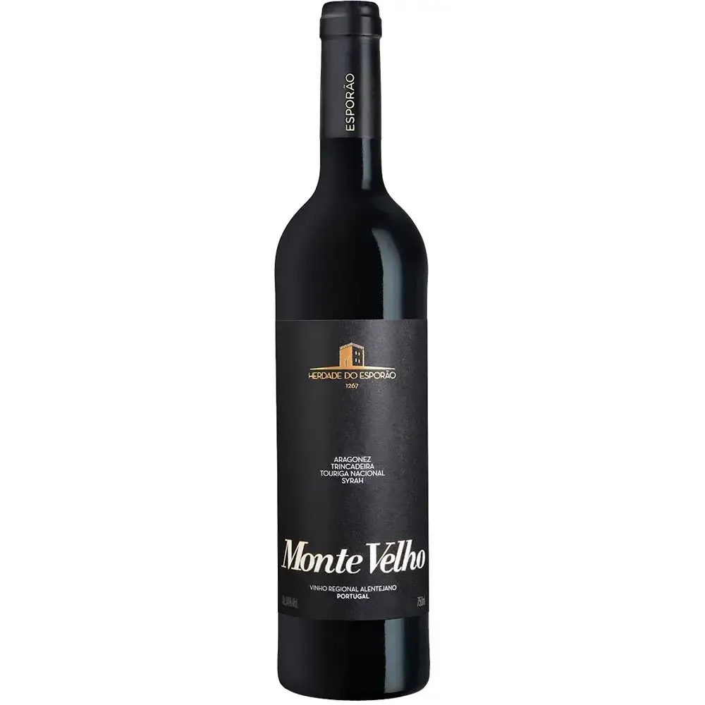 Garrafa de Monte Velho Tinto, um vinho português versátil e equilibrado, ideal para diversas ocasiões.