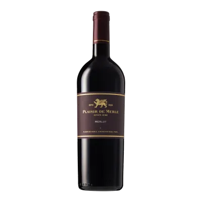 Plaisir de Merle Merlot Garrafa de vinho tinto sul-africano Plaisir de Merle Merlot.