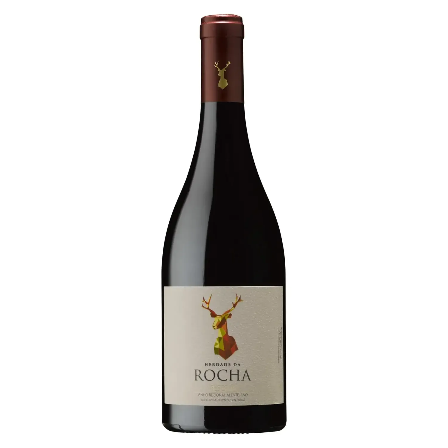 Herdade da Rocha Reserva Tinto Garrafa de vinho tinto Herdade da Rocha Reserva 2021, com rótulo elegante e notas de fruta preta e especiarias.