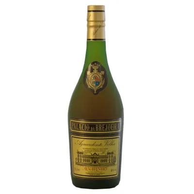 Palácio da Brejoeira Aguardente Vínica Velha Garrafa de Palácio da Brejoeira Aguardente Vínica Velha, envelhecida em carvalho, aroma complexo e corpo elegante.