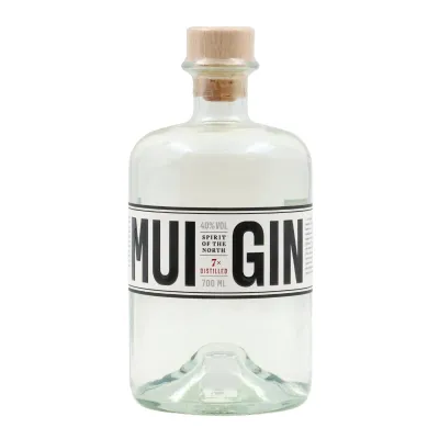 Mui Gin Garrafa Mui Gin – gin premium português, aromático, equilibrado e de perfil artesanal.
