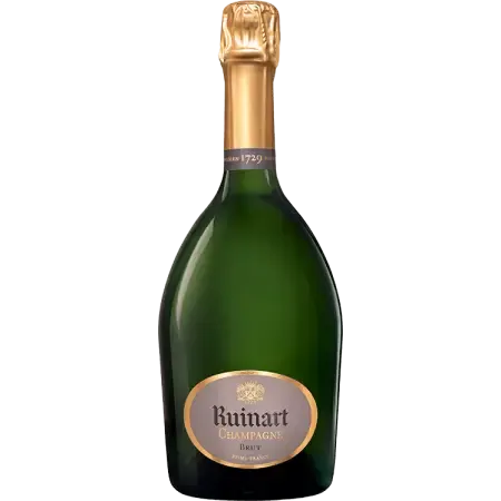 Garrafa Champagne Ruinart Brut – champagne elegante, fresco e refinado, ícone da Maison Ruinart.