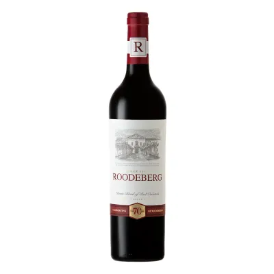 Garrafa Roodeberg Classic Red Blend – tinto sul-africano clássico, equilibrado e aromático.