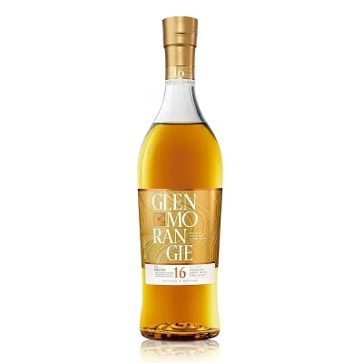 Garrafa Glenmorangie Nectar d’Or 16 Anos – single malt refinado, com acabamento em barris de Sauternes, elegante e sedutor.