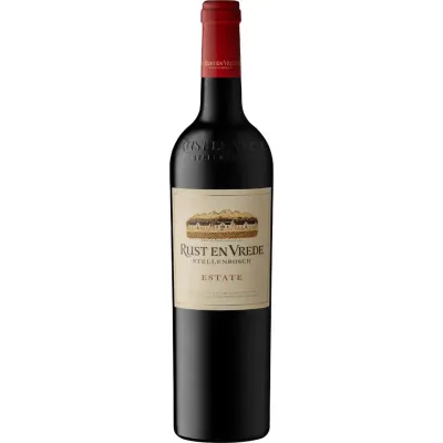 Garrafa Rust en Vrede Estate Red – tinto sul-africano intenso, estruturado e de grande elegância.