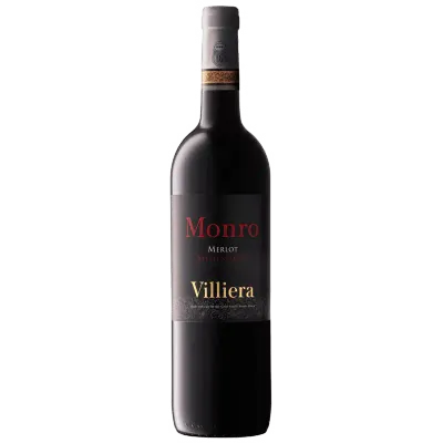 Villiera Monro Merlot Garrafa de Villiera Monro Merlot — vinho tinto sul-africano premium, rótulo escuro e elegante.