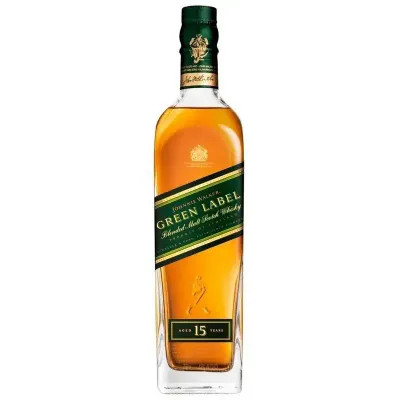 Johnnie Walker Green Label 15 Anos 0.75L Uma garrafa elegante de Johnnie Walker Green Label 15 anos.