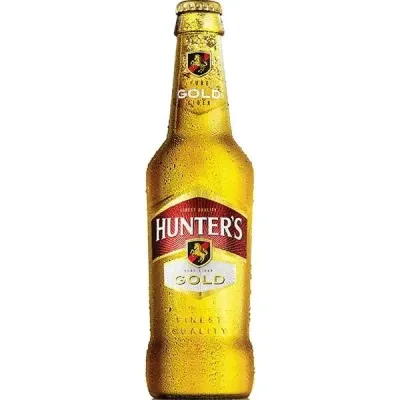 1 garrafa de Hunter's Gold Cider 250ml, sidra dourada e refrescante.