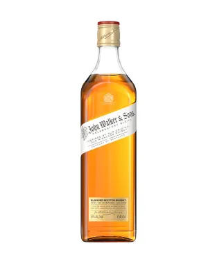 Johnnie Walker & Sons Celebratory Blend 0.75L Uma garrafa elegante de Johnnie Walker & Sons Celebratory Blend, com um tom âmbar rico e um rótulo especial comemorativo.
