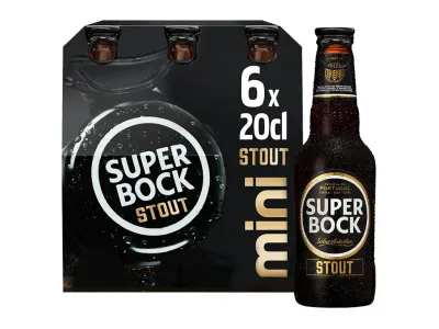 Super Bock Stout Cerveja Preta 6x20cl pack cerveja intensa