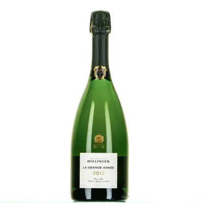Garrafa de Champagne Bollinger La Grande Année Brut – vintage de excelência e tradição francesa.