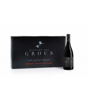 Garrafa Herdade dos Grous Moon Harvest Tinto – vinho alentejano de colheita noturna, elegante e aromático.