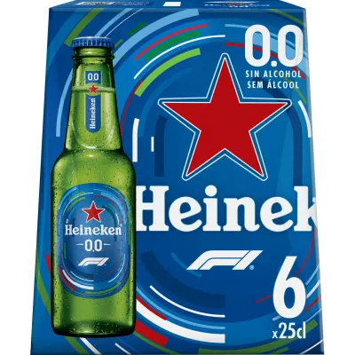 Heineken F1 0.0% Sem Álcool 25cl - 6-Pack Heineken F1 0.0% Sem Álcool 25cl - 6-Pack
