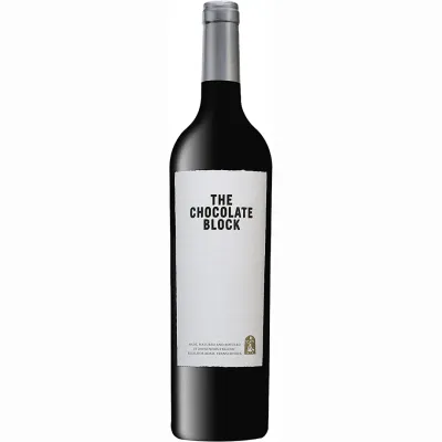 The Chocolate Block Tinto Garrafa de vinho The Chocolate Block Tinto, vinho tinto encorpado sul-africano.