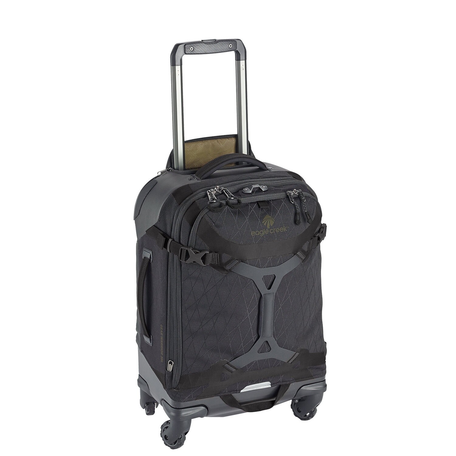 GEAR WARRIOR 4-WHEEL CARRY ON JET BLACK