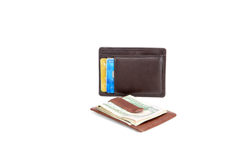 OM 1209 RFID Money Clip Wallet Espresso