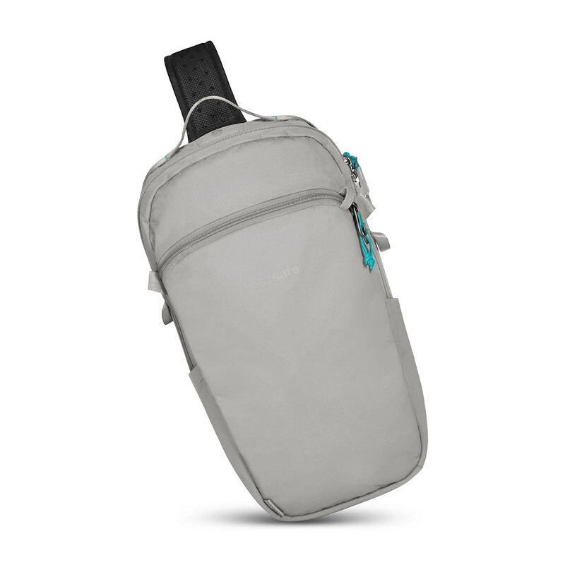 Pacsafe ECO 12L sling backpack ECONYL® GRAVITY GRAY