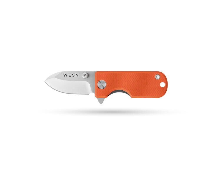 WESN The Microblade, color: SALMON G10 X TITANIUM