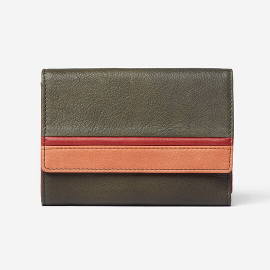 OM 1404 RFID 5&quot; Flap Wallet Olive