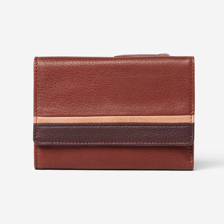 OM 1404 RFID 5&quot; Flap Wallet Brandy