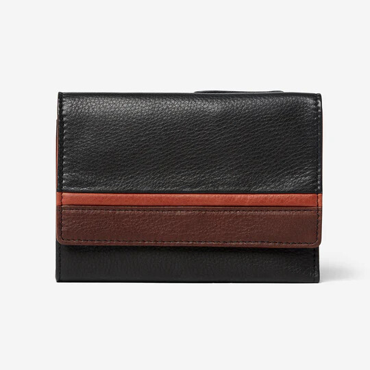 OM 1404 RFID 5&quot; Flap Wallet Black