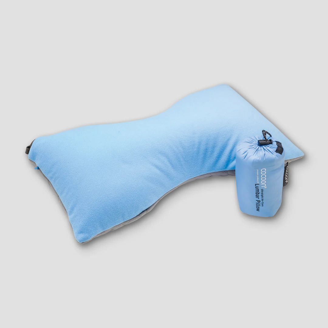 (COCOON) AirCore Pillow Lumbar Ultralight, color: Light Blue/Grey