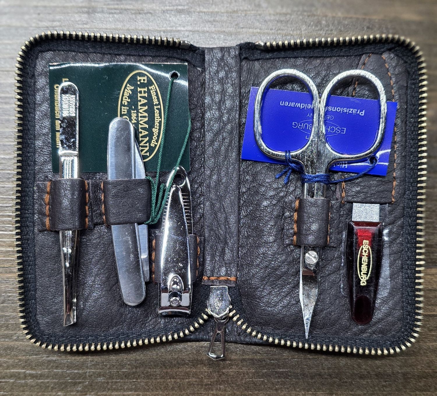 F. Hammonn 2502 Cowhide Manicure-Set, color: Black