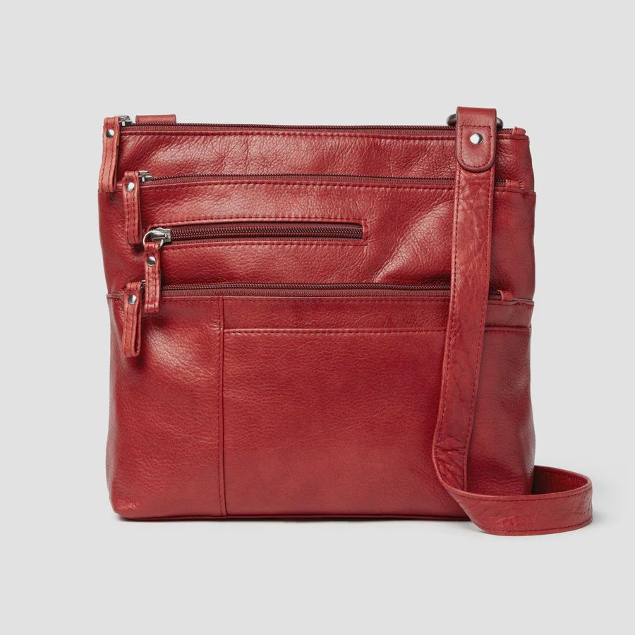 OM 7003 Large Crossbody Traveler, color: Garnet