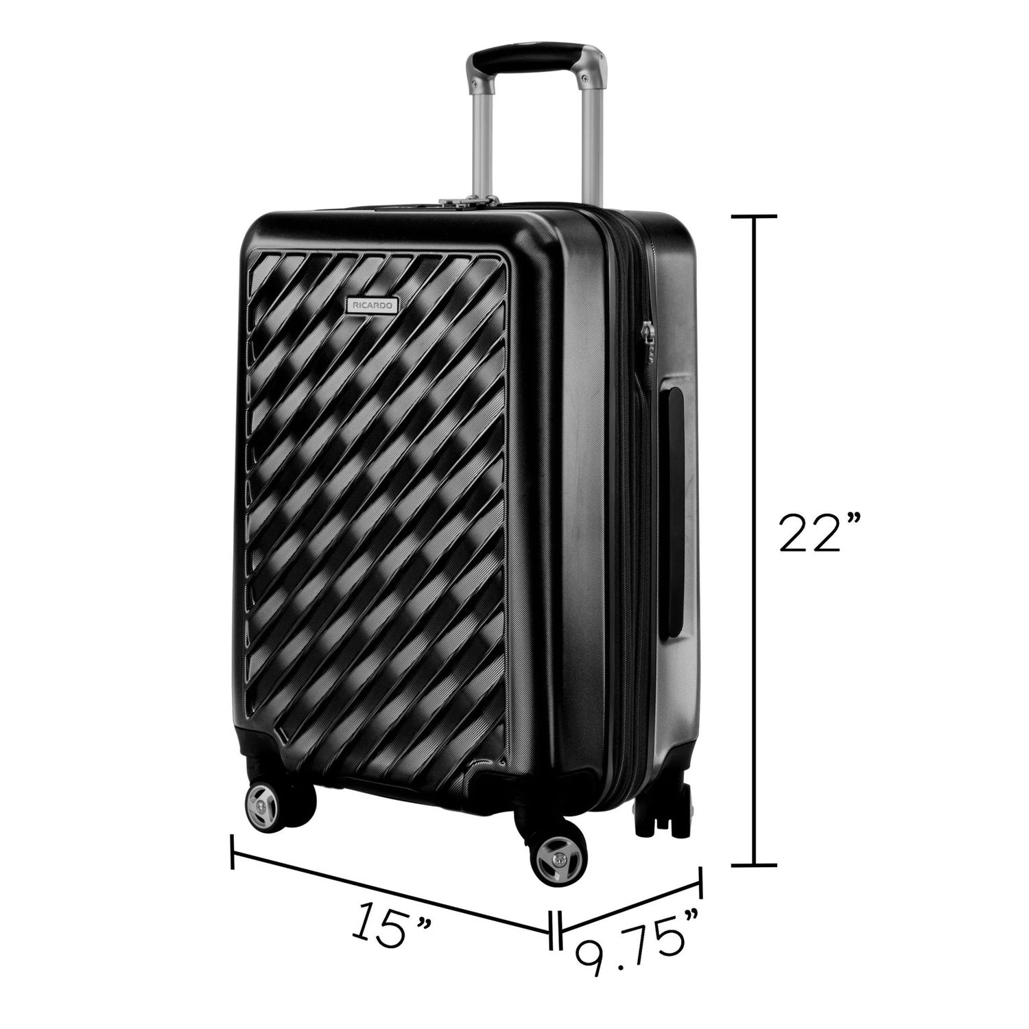 Ricardo Melrose 21" Carry-On Hardside, color: Black