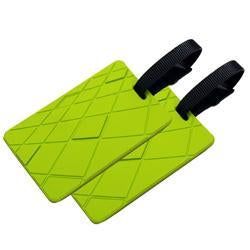 Voltage Valet Luggage Tag - Textures - 2 Pack - Green