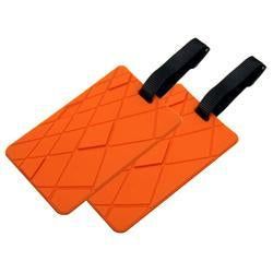 Voltage Valet Luggage Tag - Textures - 2 Pack - Orange