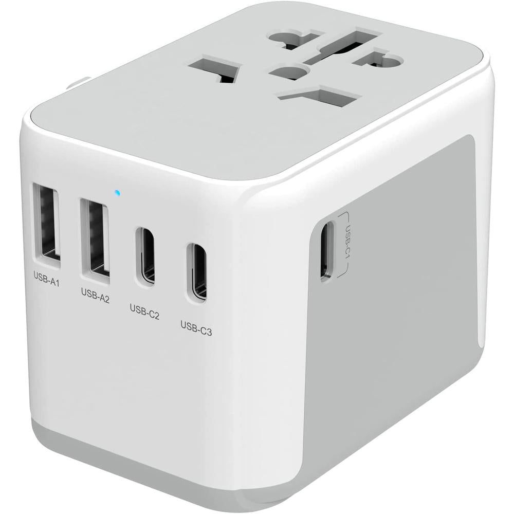 International Power Adaptor 5 Port USB - 2 USB-A, 3USB-C Ports