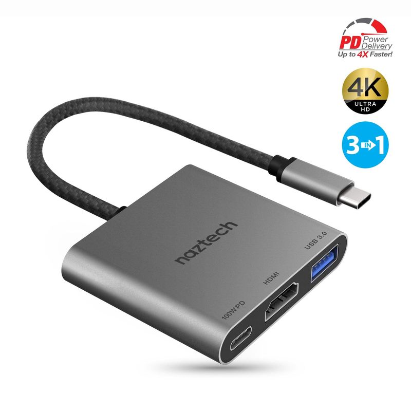 Naztech MaxDrive 3 Universal USB-C Hub - Space Gray