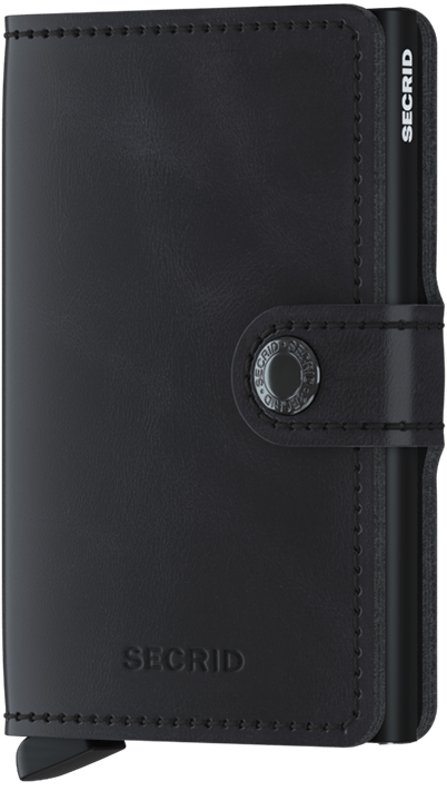 Secrid - Vintage Collection, Material: Leather, Size: Miniwallet, color: Black