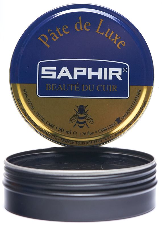 Saphir Pate de Luxe 50 ml black shoe polish