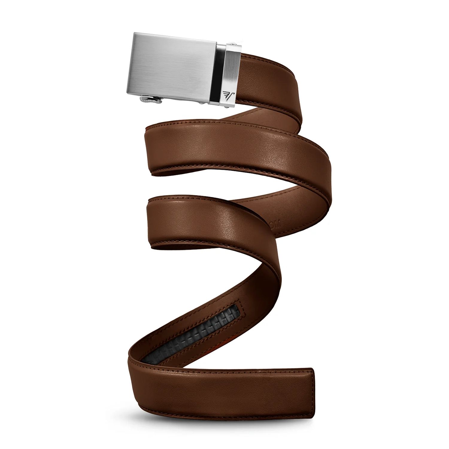 Mission Belt Steel Buckle with Mocha Leather Strap - 40mm