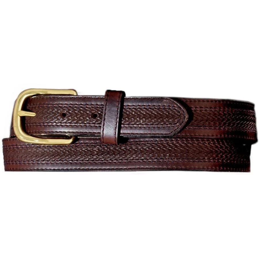 Brighton 29707 Emboss W/Stitch (Brown), Size: 32